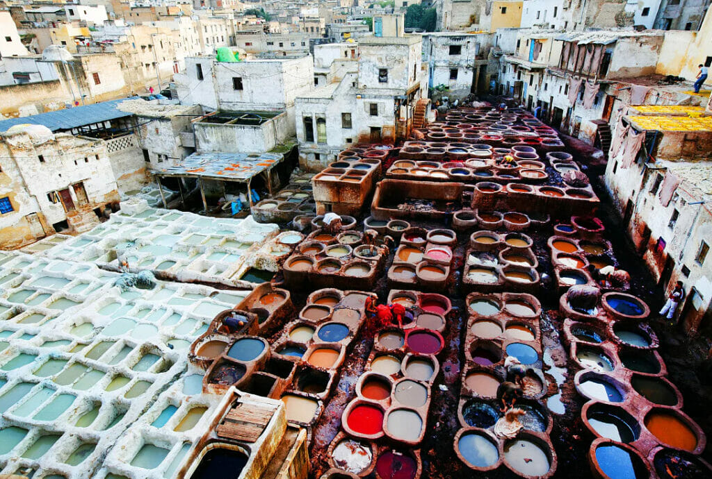 Gerberei, Souk, Fez, Marokko